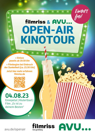 Plakat für Open-Air Kino im Klutertbad